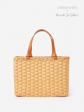 J McLaughlin The Caroline Wicker Handbag - Natural NEW